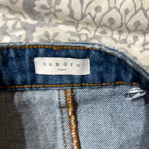 SANDRO PARIS Women’s Denim Skirt Size 1 - Picture 3 of 4